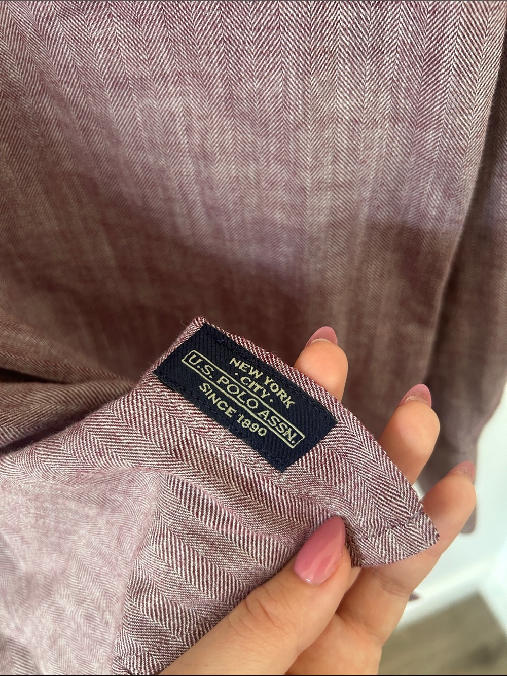 U.S. Polo Assn. Burgundy Cotton Button-Down Shirt - Picture 5 of 7